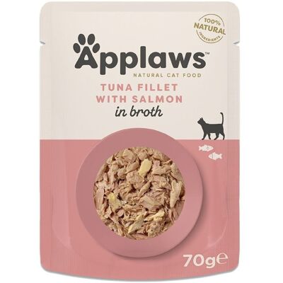 Applaws Tuna Fillet With Salmon In Broth 70 G Applaws Tuna Fillet With Salmon In Broth 70 G