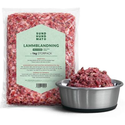 Sund Hundmat Lammblandning Färskfoder Till Hund 1kg Sund Hundmat Lammblandning Färskfoder Till Hund 1kg