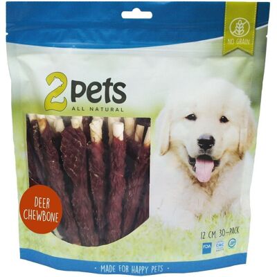 2pets Tuggpinne Med Hjort 12 Cm 30-pack 2pets Tuggpinne Med Hjort 12 Cm 30-pack