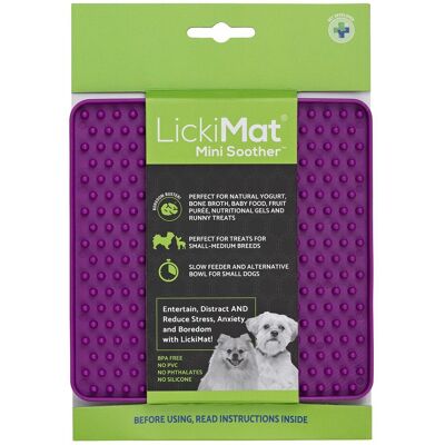Lickimat Soother Slickmatta Mini Gul Violet Lickimat Soother Slickmatta Mini Gul Violet