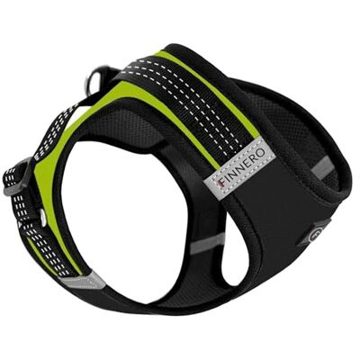 Finnero Hund/kattsele Med Reflexdetaljer Svart/gul XS Finnero Hund/kattsele Med Reflexdetaljer Svart/gul XS