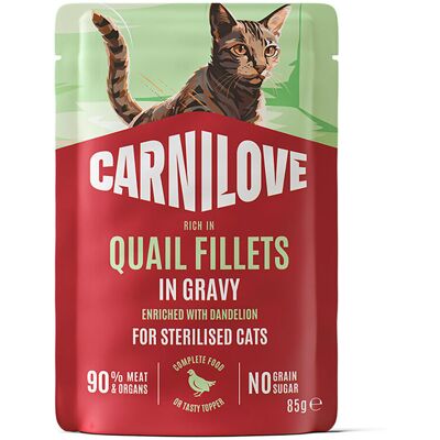 Carnilove Cat Adult Sterilized Quail With Dandelion Våtfoder Till Katt 85 G Carnilove Cat Adult Sterilized Quail With Dandelion Våtfoder Till Katt 85 G