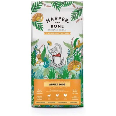 Harper & Bone Hundmat för Vuxna Mellanstora och Stora - Gårds Smaker 12 kg Harper & Bone Hundmat för Vuxna Mellanstora och Stora - Gårds Smaker 12 kg