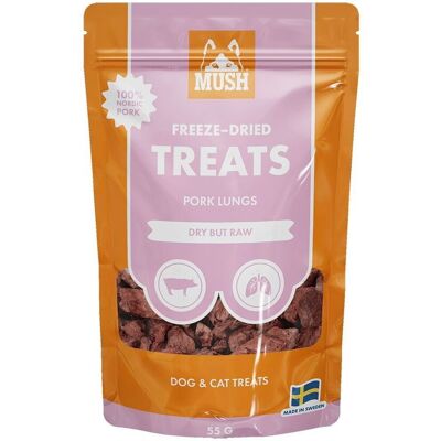 MUSH Treats Frysetorkad grisskinn - Hund & Katt Snacks MUSH Treats Frysetorkad grisskinn - Hund & Katt Snacks