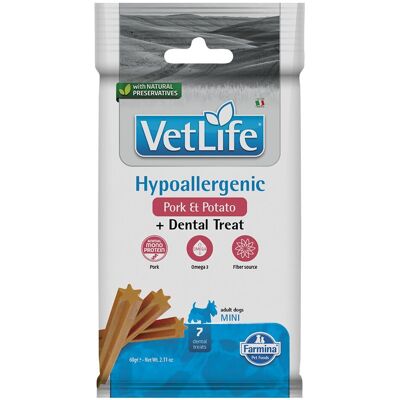 Farmina Vet Life Dental Hypoallergenic Pork & Potato Mini 60 G Farmina Vet Life Dental Hypoallergenic Pork & Potato Mini 60 G
