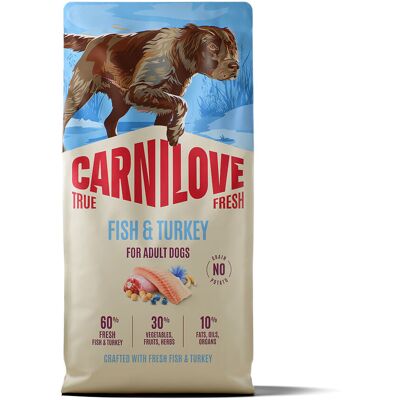 Carnilove True Fresh Dog Adult Fish & Turkey Torrfoder Till Hund 12 kg Carnilove True Fresh Dog Adult Fish & Turkey Torrfoder Till Hund 12 kg