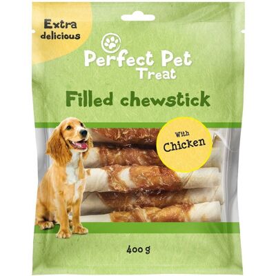 Perfect Pet - Fylte Tyggpepinner med Kylling - 13 cm längd - Fylld med kyckling - Hundkakhus-Stavar Perfect Pet - Fylte Tyggpepinner med Kylling - 13 cm längd - Fylld med kyckling - Hundkakhus-Stavar
