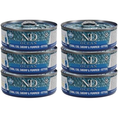 Farmina N&d; Cat Ocean Tuna & Pumpkin Kitten 6x70 G Farmina N&d; Cat Ocean Tuna & Pumpkin Kitten 6x70 G