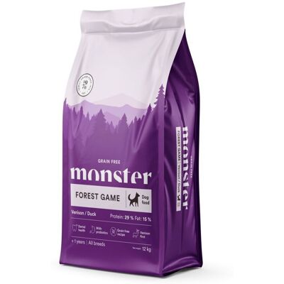 Monster Forest Hundmat - Utan spannmål, Vilt - 12kg Monster Forest Hundmat - Utan spannmål, Vilt - 12kg
