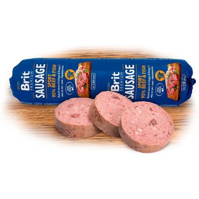 Brit Premium Korv 24 x 800 g Nötkött & Fisk - Hundfoder Brit Premium Korv 24 x 800 g Nötkött & Fisk - Hundfoder