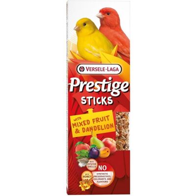 Versele Laga Prestige Sticks för kanariefåglar med frukt och maskrosblad - 20 stycken 10 x 60 g Versele Laga Prestige Sticks för kanariefåglar med frukt och maskrosblad - 20 stycken 10 x 60 g