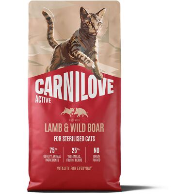 Carnilove Cat Active Sterilised Lamb & Wild Boar Torrfoder Till Katt 6 kg Carnilove Cat Active Sterilised Lamb & Wild Boar Torrfoder Till Katt 6 kg