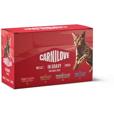 Carnilove Cat Adult Bitar I Sås Multipack Våtfoder Till Katt 12 X 85 G Carnilove Cat Adult Bitar I Sås Multipack Våtfoder Till Katt 12 X 85 G