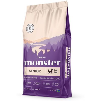 Monster Pet Food Monster Dog Senior Chicken And Turkey 12 kg Monster Pet Food Monster Dog Senior Chicken And Turkey 12 kg