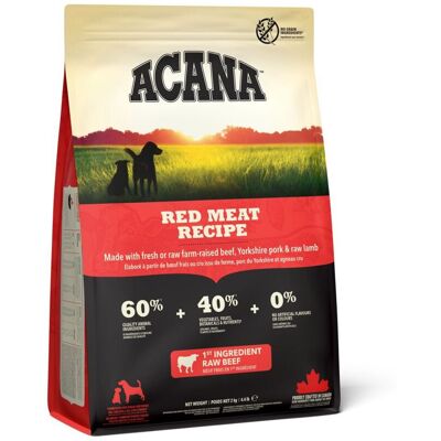 Acana Dog Adult Grain Free Red Meat Torrfoder Till Hund 2kg Acana Dog Adult Grain Free Red Meat Torrfoder Till Hund 2kg