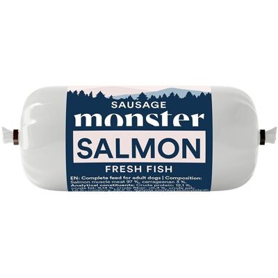 Monster Pet Food Monster Dog Sausage Salmon 80g Monster Pet Food Monster Dog Sausage Salmon 80g