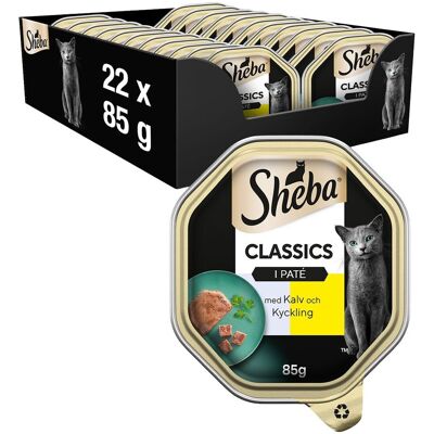 Sheba Classic Kalv & Kyckling 22x85 G Sheba Classic Kalv & Kyckling 22x85 G