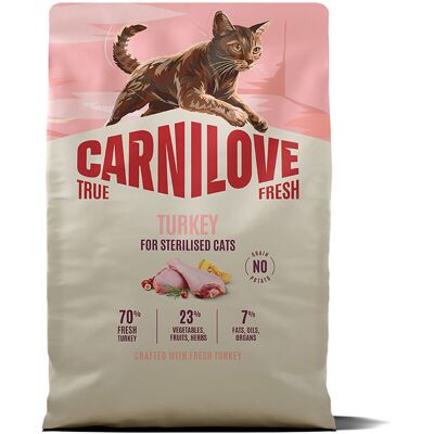 Carnilove True Fresh Cat Adult Sterilised Turkey Torrfoder Till Katt 2 kg Carnilove True Fresh Cat Adult Sterilised Turkey Torrfoder Till Katt 2 kg