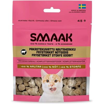 Smaak Cat Frystorkat Kattgodis Nöt 45 G Smaak Cat Frystorkat Kattgodis Nöt 45 G