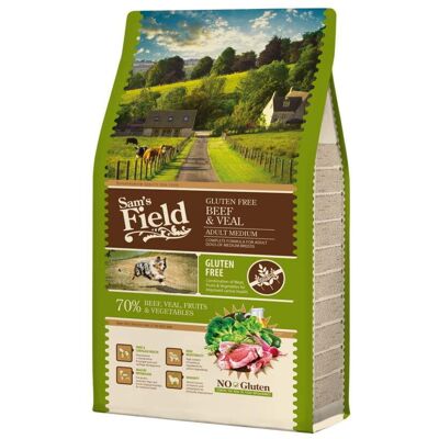 Sam's Field Vuxen Glutenfri Nötkött & Kalv - Medium - Hundfoder Sam's Field Vuxen Glutenfri Nötkött & Kalv - Medium - Hundfoder