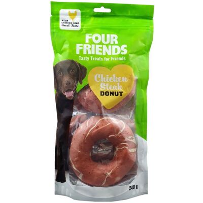 Fourfriends Dog Chicken Steak Donut 2-Pack Fourfriends Dog Chicken Steak Donut 2-Pack