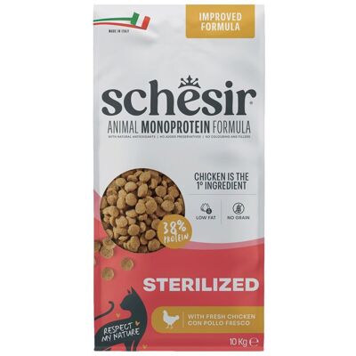 Schesir Cat Adult Animal Monoprotein Formula Sterilized Chicken Torrfoder Till Katt 10kg Schesir Cat Adult Animal Monoprotein Formula Sterilized Chicken Torrfoder Till Katt 10kg