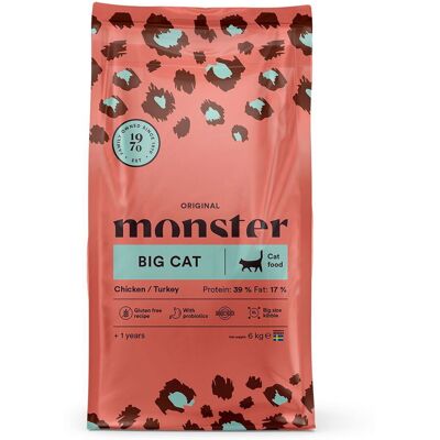 Monster Pet Food Monster Cat Original Big Cat Chicken & Turkey 6 kg Monster Pet Food Monster Cat Original Big Cat Chicken & Turkey 6 kg