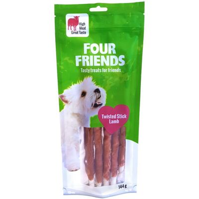 Fourfriends Dog Twisted Stick Lamb 25 Cm 5-pack Fourfriends Dog Twisted Stick Lamb 25 Cm 5-pack