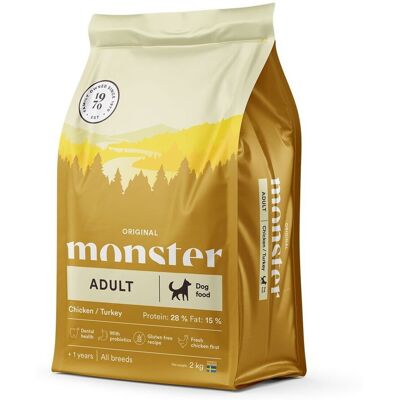 Monster Pet Food Monster Dog Adult All Breed Chicken & Turkey 2 kg Monster Pet Food Monster Dog Adult All Breed Chicken & Turkey 2 kg