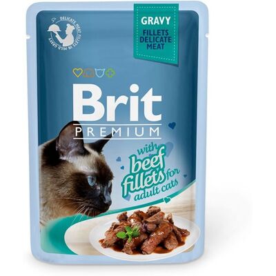 Brit Premium by Nature - nötköttfiléer i sås - 85g - Pet food pouch Brit Premium by Nature - nötköttfiléer i sås - 85g - Pet food pouch