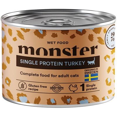 Monster Pet Food Monster Cat Adult Single Protein Turkey 200 G Monster Pet Food Monster Cat Adult Single Protein Turkey 200 G