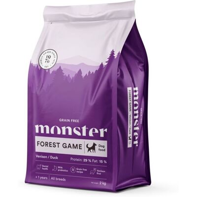 Monster Pet Food Monster Dog Adult All Breeds Grain Free Forest Game Venison & Duck 2 kg Monster Pet Food Monster Dog Adult All Breeds Grain Free Forest Game Venison & Duck 2 kg