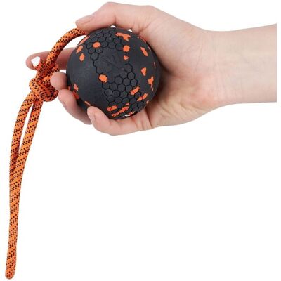 Non-Stop Dogwear Hundboll Med Rep Orange/svart 70x70mm Non-Stop Dogwear Hundboll Med Rep Orange/svart 70x70mm