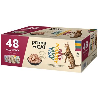 Primacat Classic Valuepack In Gravy 48x85 G Primacat Classic Valuepack In Gravy 48x85 G