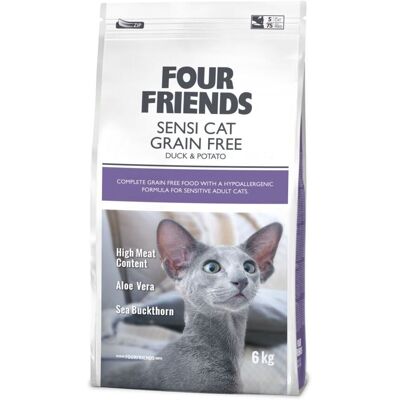 Four Friends Sensitive Grain Free Duck Kattsmat - 6 kg Four Friends Sensitive Grain Free Duck Kattsmat - 6 kg