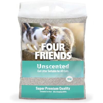 Fourfriends Oparfymerad Kattsand 14 Kg Fourfriends Oparfymerad Kattsand 14 Kg