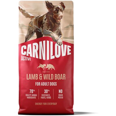 Carnilove Dog Adult Active Lamb & Wild Boar Torrfoder Till Hund 12 kg Carnilove Dog Adult Active Lamb & Wild Boar Torrfoder Till Hund 12 kg