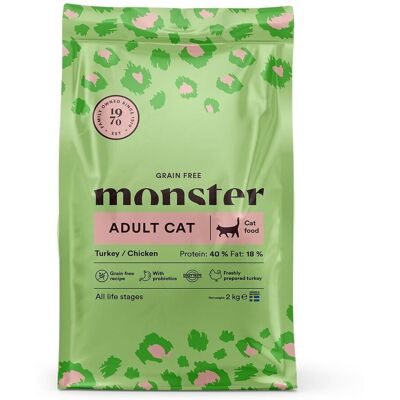 Monster Pet Food Monster Cat Adult Grain Free Turkey & Chicken 2 kg Monster Pet Food Monster Cat Adult Grain Free Turkey & Chicken 2 kg