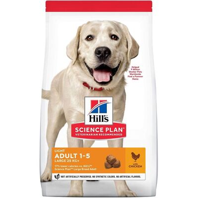 Hill's Science Plan Canine Adult Light Large Kyckling Torrfoder - 18kg Hill's Science Plan Canine Adult Light Large Kyckling Torrfoder - 18kg