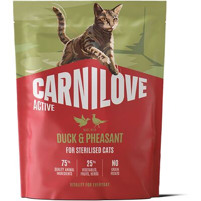 Carnilove Cat Adult Sterilised Active Duck & Pheasant Torrfoder Till Katt 400 g Carnilove Cat Adult Sterilised Active Duck & Pheasant Torrfoder Till Katt 400 g
