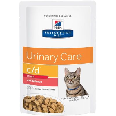 Hill'S Prescription Diet Feline C/d Urinary Care Stress Salmon 12x85 G Hill'S Prescription Diet Feline C/d Urinary Care Stress Salmon 12x85 G