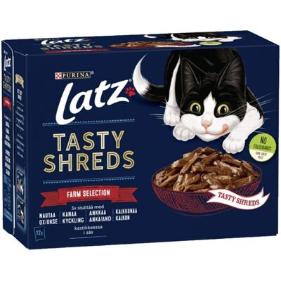 LATZ - Tasty Shreds - 12x80g - Kattfoder LATZ - Tasty Shreds - 12x80g - Kattfoder