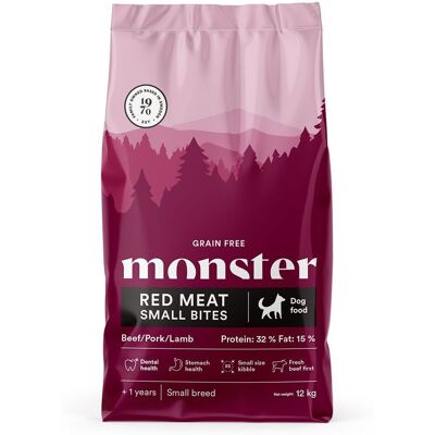 Monster Pet Food Monster Dog Grain Free Adult Red Meat Small Bites Torrfoder Till Hund 12kg Monster Pet Food Monster Dog Grain Free Adult Red Meat Small Bites Torrfoder Till Hund 12kg