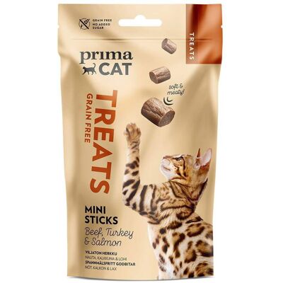 Primacat Softy Grain Free Mini Sticks Beef, Turkey & Salmon 50 G Primacat Softy Grain Free Mini Sticks Beef, Turkey & Salmon 50 G