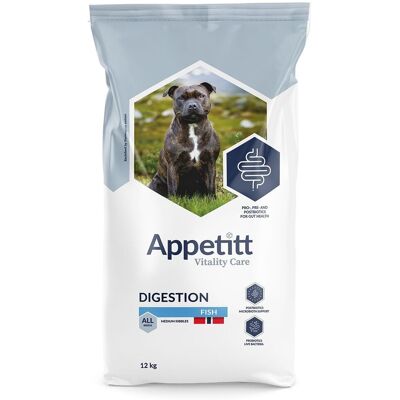 Appetitt Vitality Care Digestion Fish M/l Torrfoder Till Hund 12 Kg Appetitt Vitality Care Digestion Fish M/l Torrfoder Till Hund 12 Kg