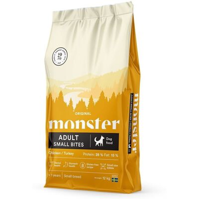 Monster Pet Food Monster Dog Adult Small Bites Chicken And Turkey 12 kg Monster Pet Food Monster Dog Adult Small Bites Chicken And Turkey 12 kg
