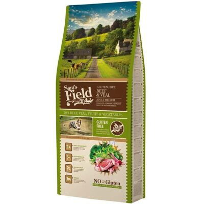 Sam's Field Vuxen Nötkött & Kalv Medium 13kg - Hundfoder Sam's Field Vuxen Nötkött & Kalv Medium 13kg - Hundfoder
