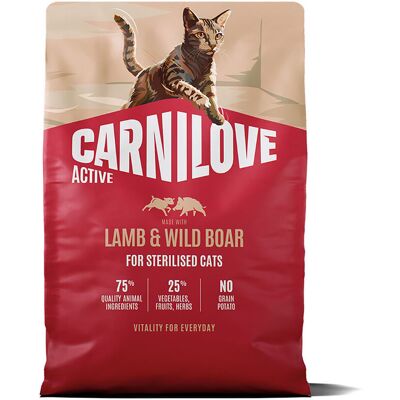 Carnilove Cat Active Sterilised Lamb & Wild Boar Torrfoder Till Katt 2 kg Carnilove Cat Active Sterilised Lamb & Wild Boar Torrfoder Till Katt 2 kg