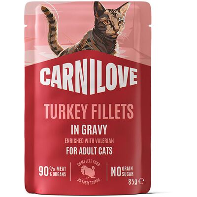 Carnilove Cat Adult Turkey With Valerian Våtfoder Till Katt 85 G Carnilove Cat Adult Turkey With Valerian Våtfoder Till Katt 85 G