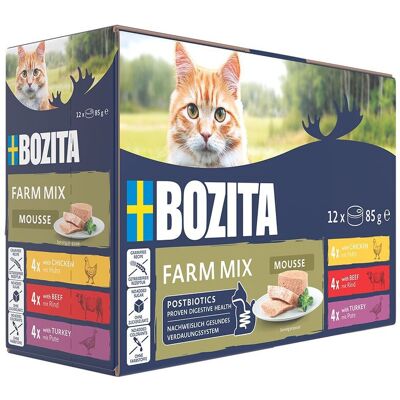 Bozita Mousse Våtfoder Till Katt Farm Mix 12x85 G Bozita Mousse Våtfoder Till Katt Farm Mix 12x85 G